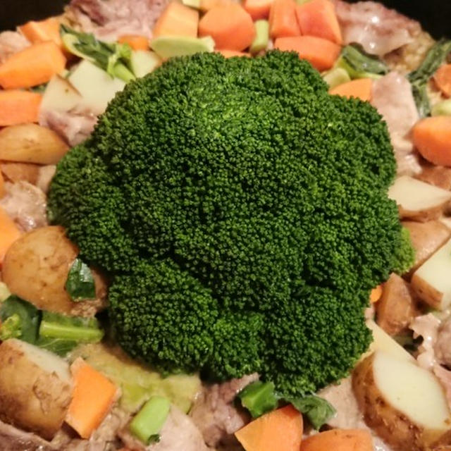 押忍！クソ野郎飯（おっ立てブロッコリーの得体の知れないカレー炊き込み飯）