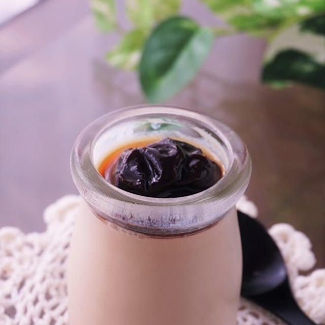 プルーンの豆乳紅茶プリン