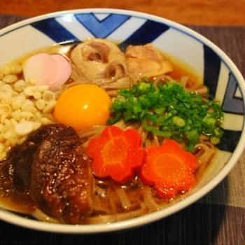 年越し蕎麦&柚子茶
