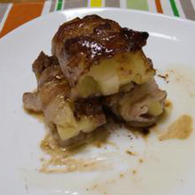 豚バラ肉巻き大和芋ソテーバルサミコ風味