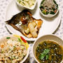 ハマチの煮付け / 大根とツナの炊き込みご飯