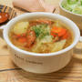 簡単！！ソーセージとたっぷり野菜のマスタードスープの作り方/レシピ