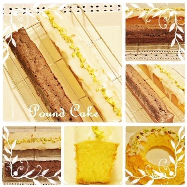 Lime Pound Cake and Cocoa Pound Cake/パウンドケーキ（レモン＆ココア）/เค้ก