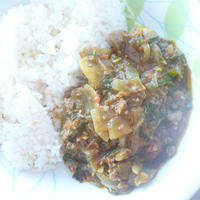 カレー粉で！バジルたっぷり簡単ドライカレー★