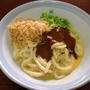 昼ごろに「カレー釜玉うどん」