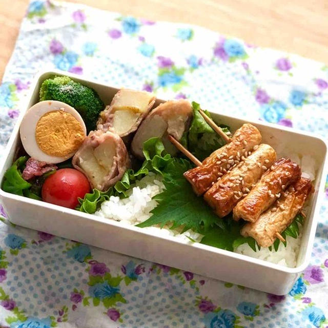 【 JKと夫2人分のお弁当✳︎蒲焼きちくわ！ 】