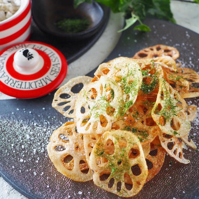 やみつき＊止まらない美味しさ＊海苔塩れんこんチップス