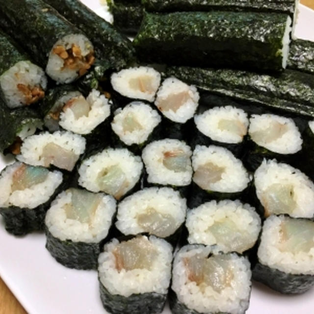 真鯛をづけにして海苔巻き♪