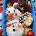 雪だるまのお弁当（幼稚園）（キャラ弁）/豚さんのお弁当