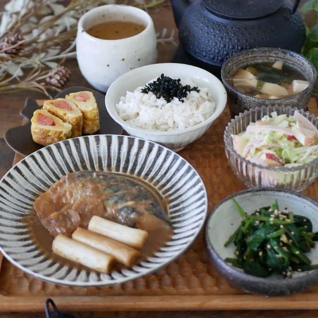 鯖の味噌煮定食