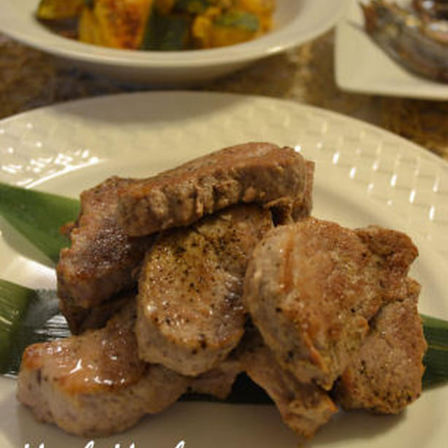 ♪★豚ヒレ肉の塩麹ソテー＊きざみわさびのっけ★♪