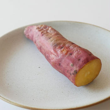 蒸しさつまいもからの、トースターで焼きいもに。ホクホク