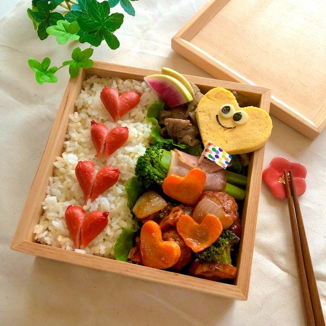 バレンタイン＊ハートのお弁当