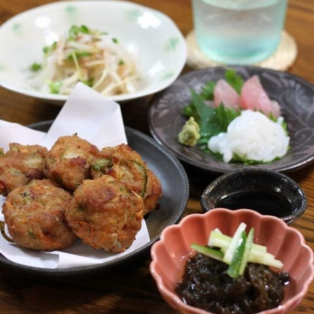 おうち居酒屋　☆　野菜たっぷり豚つくね♪