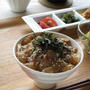 イサキの漬け丼と、夏野菜の副菜いろいろ