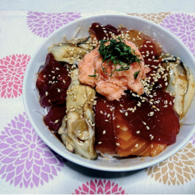 【晩御飯のご提案】箸が止まらない❣️韓国風海鮮丼