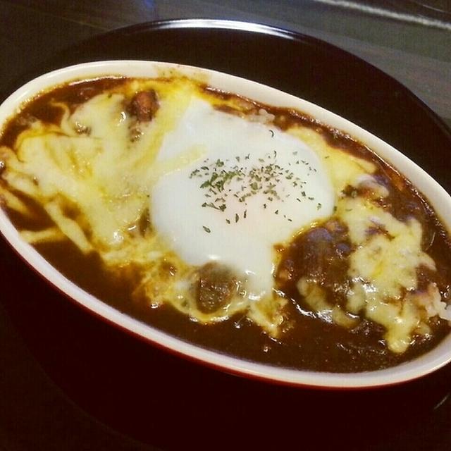 残りカレーで【焼きカレー】