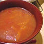 おろし蓮根とトマトのスープ