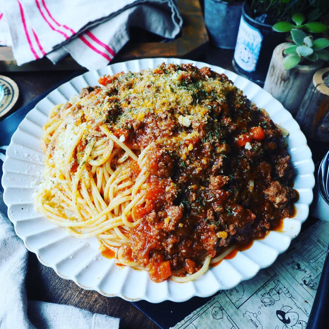 週末のゆったりおめざ❤️と、我が家自慢のミートソースパスタで乾杯❤️