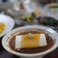 ゴーヤハンバーグ　鰻と豆腐の蒸し物　　胡瓜のつくれぽ二種