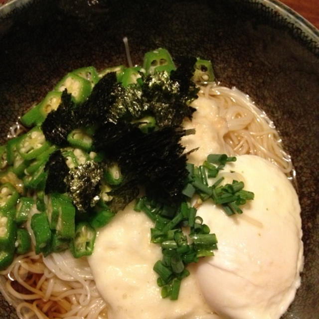 おうちごはん：ねばねば素麺