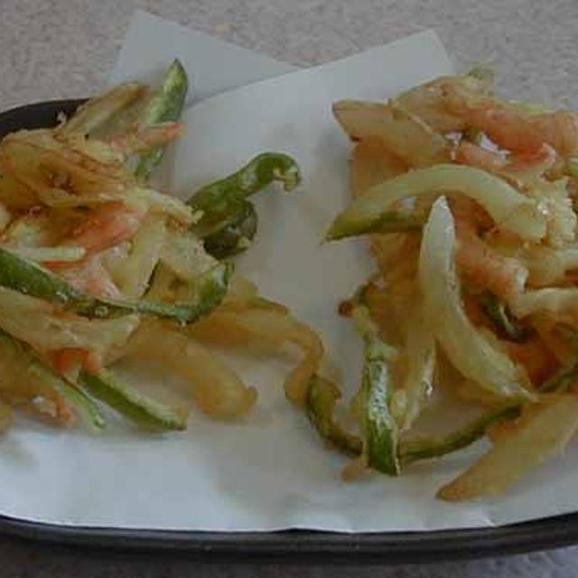 掻揚げ天婦羅のざる蕎麦