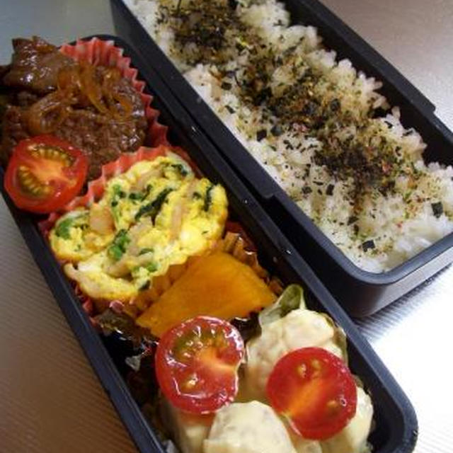 昨日のお弁当と、チョコバナナマフィン♪