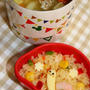 保温弁当**えびつむり＆マカロニの中華煮