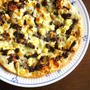 レーズンジャムと4種のチーズのピザ