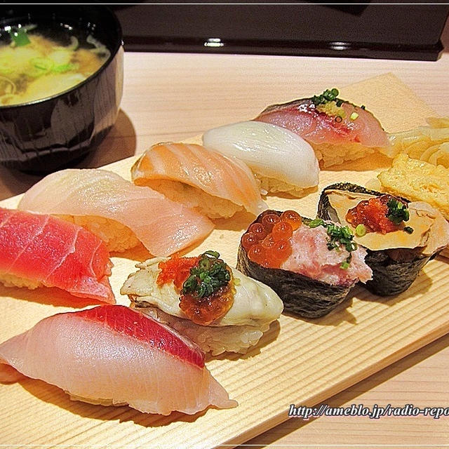 魚がし日本一のランチ旬にぎり850円（税込）京橋エドグラン