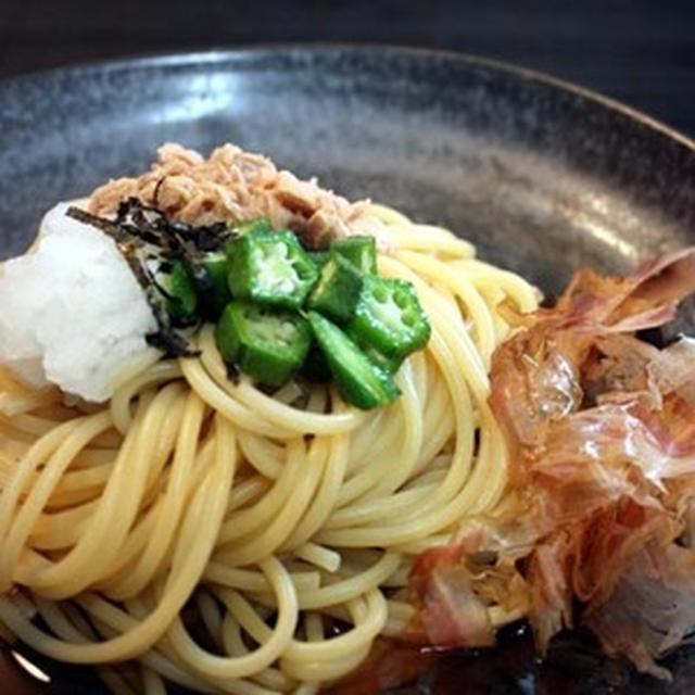 「簡単！オクラとツナの和風パスタ」忙しい日のお昼ごはん♪