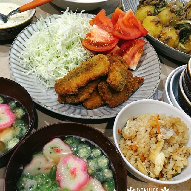 今日の夜ご飯とおネギの二次栽培。