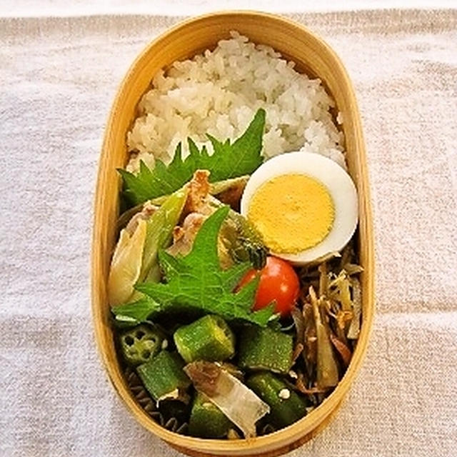 鶏肉と長葱の塩麹炒め弁当