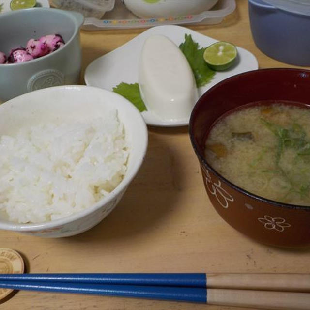新米で頂く朝食と桃太郎の天ぷらうどん＆ミルクセーキ 下関市
