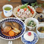 魚の煮付けと豚しゃぶサラダ
