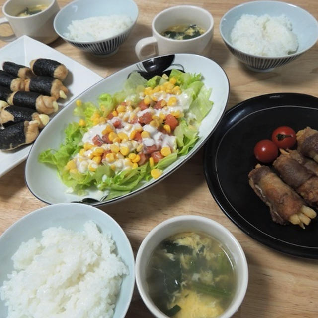 昨夜は鶏の海苔巻きチーズ揚げなど～