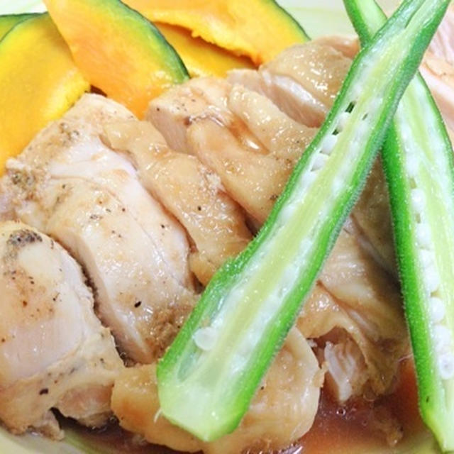 鶏胸肉のレンジ蒸し