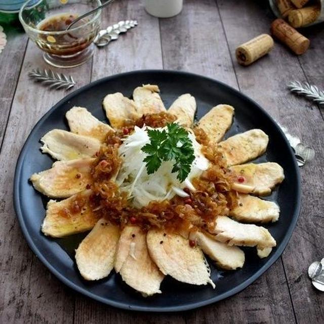 レンチンでしっとりおいしい鶏むね肉・・・素敵アイディアです～