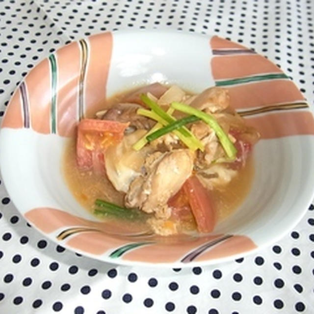 ★炙りチキンとトマトの卵とじ★