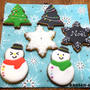【修正中】クリスマスのアイシングクッキーは可愛らしいツリーと雪だるまと雪の結晶