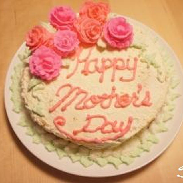 母の日のデコレーションケーキ By Geminiさん レシピブログ 料理ブログのレシピ満載