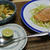 蒸し豚と豆腐と夏野菜の汁もの