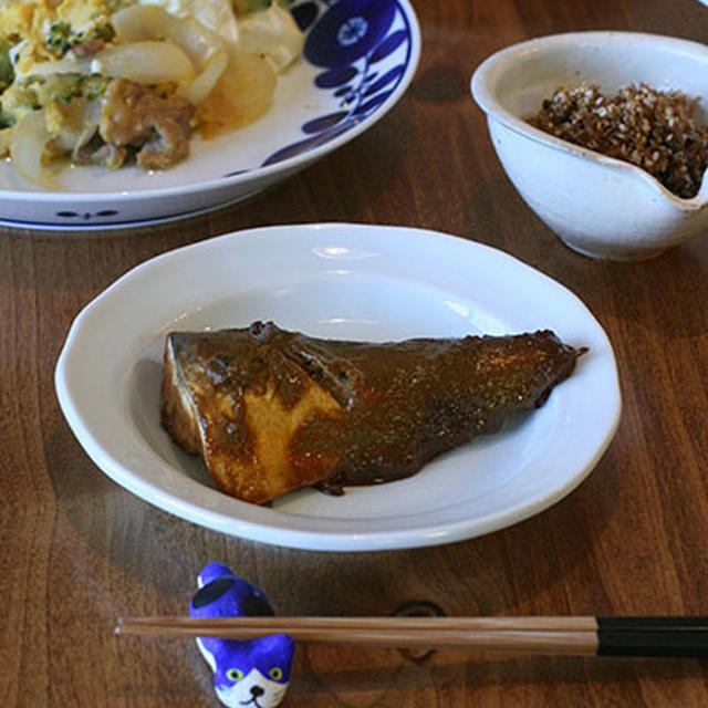 鯖の味噌煮とゴーヤの日