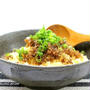 炒り豆腐の自家製じゃこ佃煮のせ＆「冷やし素麺とおにぎらず」