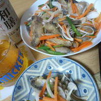 地の小あじ南蛮漬け と和膳生ビール