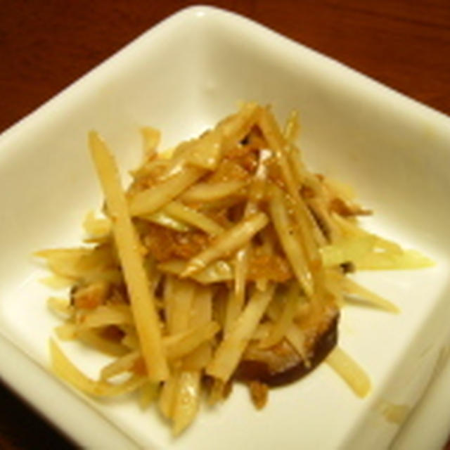 きのうのおつまみ　 大根の皮のきんぴら