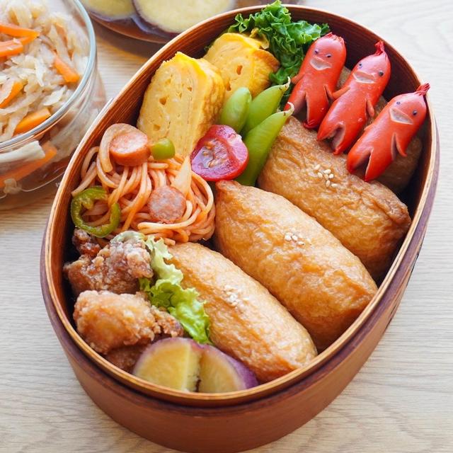 いなり寿司お弁当♡慣らし保育と胃腸炎