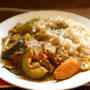 野菜だけ、干し野菜のカレー。
