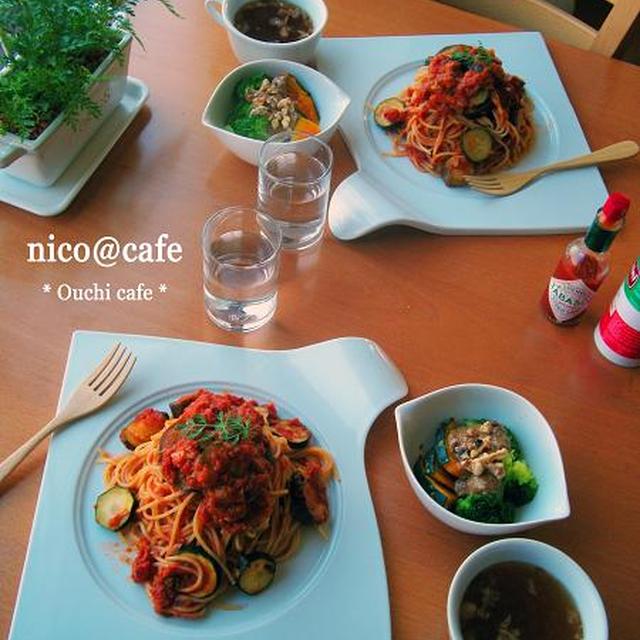 万能くるみタレサラダ☆　パスタランチ