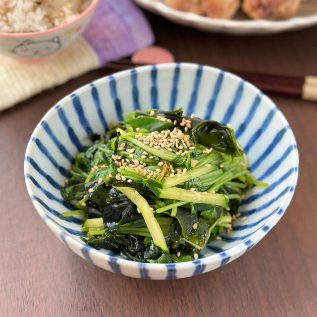 これは一人で抱えて食べたい☆三つ葉とわかめのガツンと元気和え